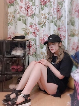 「EATME（イートミー）のアイテム」を使った、獏さん（レディース・153cm）の夏コーディネート