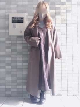「mysty woman（ミスティウーマン）のアイテム（その他アウター）」を使った、獏さん（レディース・153cm）の冬コーディネート