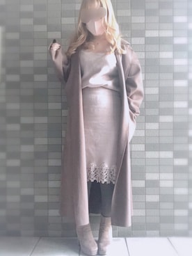 「mysty woman（ミスティウーマン）のアイテム（その他アウター）」を使った、獏さん（レディース・153cm）の冬コーディネート