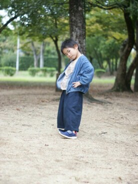 「ＣＡＭＥＬ（キャメル）のアイテム（パンツ）」を使った、yuyuさん（キッズ・110cm）の秋コーディネート