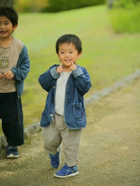 「ＣＡＭＥＬ（キャメル）のアイテム（パンツ）」を使った、yuyuさん（キッズ・110cm）の秋コーディネート