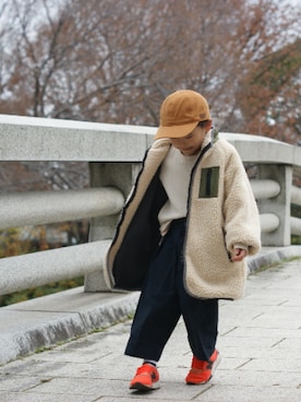 「ＣＡＭＥＬ（キャメル）のアイテム（パンツ）」を使った、yuyuさん（キッズ・110cm）の冬コーディネート