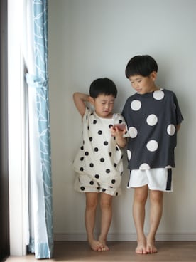 「ドットセットアップ」｜yuyuさん（キッズ・110cm）の春コーディネート