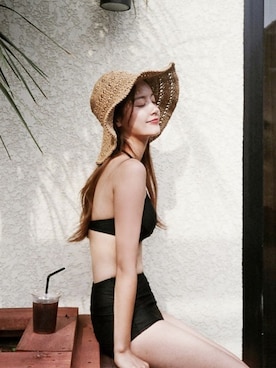 「アイテム（水着）」を使った、CHERRYKOKO (チェリーココ)さん（レディース・163cm）の夏コーディネート