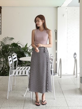 「ドット柄」｜CHERRYKOKO (チェリーココ)さん（レディース・163cm）の夏コーディネート