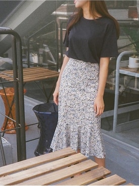 「アイテム（スカート、その他）」を使った、CHERRYKOKO (チェリーココ)さん（レディース・163cm）の夏コーディネート