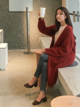 「ロングカーディガン」｜CHERRYKOKO (チェリーココ)さん（レディース・163cm）の秋コーディネート