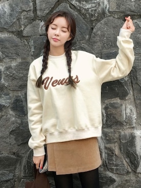 「アイテム（スウェット、その他）」を使った、CHERRYKOKO (チェリーココ)さん（レディース・163cm）の秋コーディネート