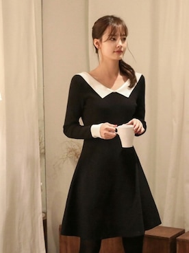 「ミニワンピ」｜CHERRYKOKO (チェリーココ)さん（レディース・163cm）の冬コーディネート