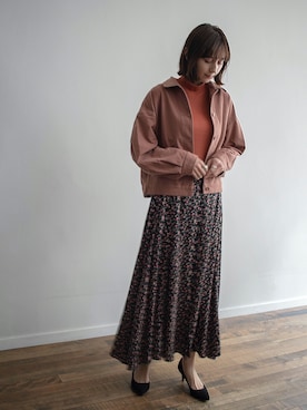 「古着女子」｜「アイテム（ブルゾン）」を使った、Sophiさん（レディース・168cm）の春コーディネート