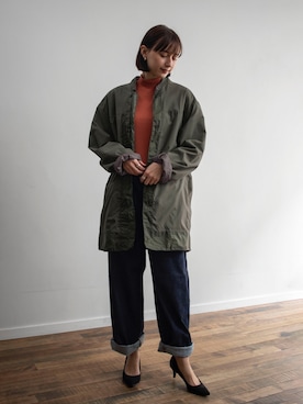 「大人古着」｜「アイテム（デニムパンツ）」を使った、Sophiさん（レディース・168cm）の春コーディネート