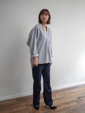 「大人古着」｜「アイテム（デニムパンツ）」を使った、Sophiさん（レディース・168cm）の春コーディネート