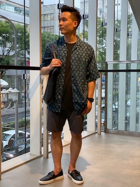 「UNITED ARROWS（ユナイテッドアローズ）のアイテム（スニーカー）」を使った、Wettyさん（メンズ・161cm）の夏コーディネート