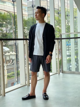「Tシャツ/カットソー」｜「アイテム（スリッポン）」を使った、Wettyさん（メンズ・161cm）の夏コーディネート