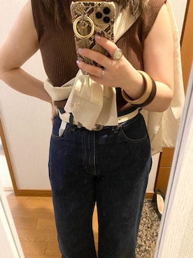 「OZOC（オゾック）のアイテム（タンクトップ）」を使った、SAWAchanさん（レディース・143cm）の秋コーディネート