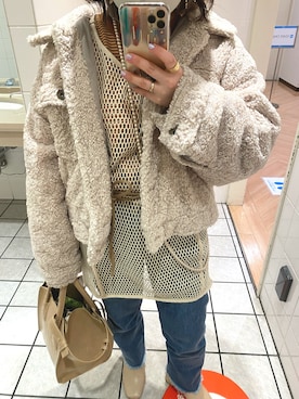 「archives（アルシーヴ）のアイテム（その他アウター）」を使った、SAWAchanさん（レディース・143cm）の冬コーディネート