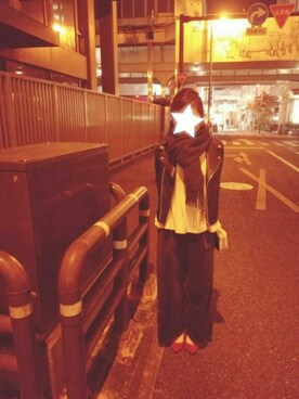 「SLOBE IENA（スローブイエナ）のアイテム（ライダースジャケット）」を使った、さぁさん（レディース・161cm）の冬コーディネート