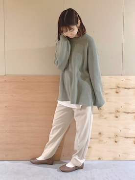 「ミントグリーン」｜「アイテム（その他）」を使った、yuunaさん（レディース・157cm）の秋コーディネート