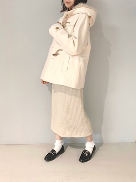 「ケーブルニット」｜「アイテム（その他）」を使った、yuunaさん（レディース・157cm）の秋コーディネート
