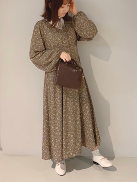 「オリエンタルトラフィック」｜「アイテム（ワンピース/ドレス）」を使った、yuunaさん（レディース・157cm）の冬コーディネート
