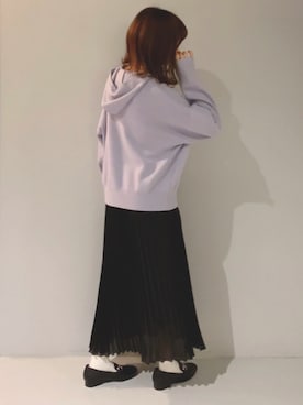 「ラベンダー」｜「アイテム（その他）」を使った、yuunaさん（レディース・157cm）の冬コーディネート