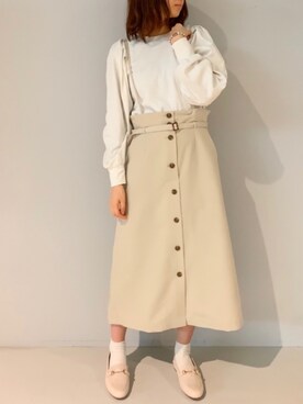 「パワショル」｜yuunaさん（レディース・157cm）の春コーディネート