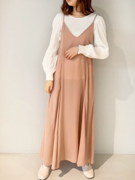 ワンピース ドレスを使った サーモンピンク の人気ファッションコーディネート Wear