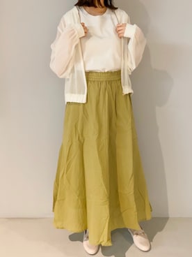 「ピスタチオ」｜「アイテム（ブルゾン）」を使った、yuunaさん（レディース・157cm）の春コーディネート