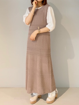 「パワショル」｜yuunaさん（レディース・157cm）の春コーディネート