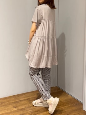 「チュニック」｜「アイテム（その他）」を使った、yuunaさん（レディース・157cm）の夏コーディネート