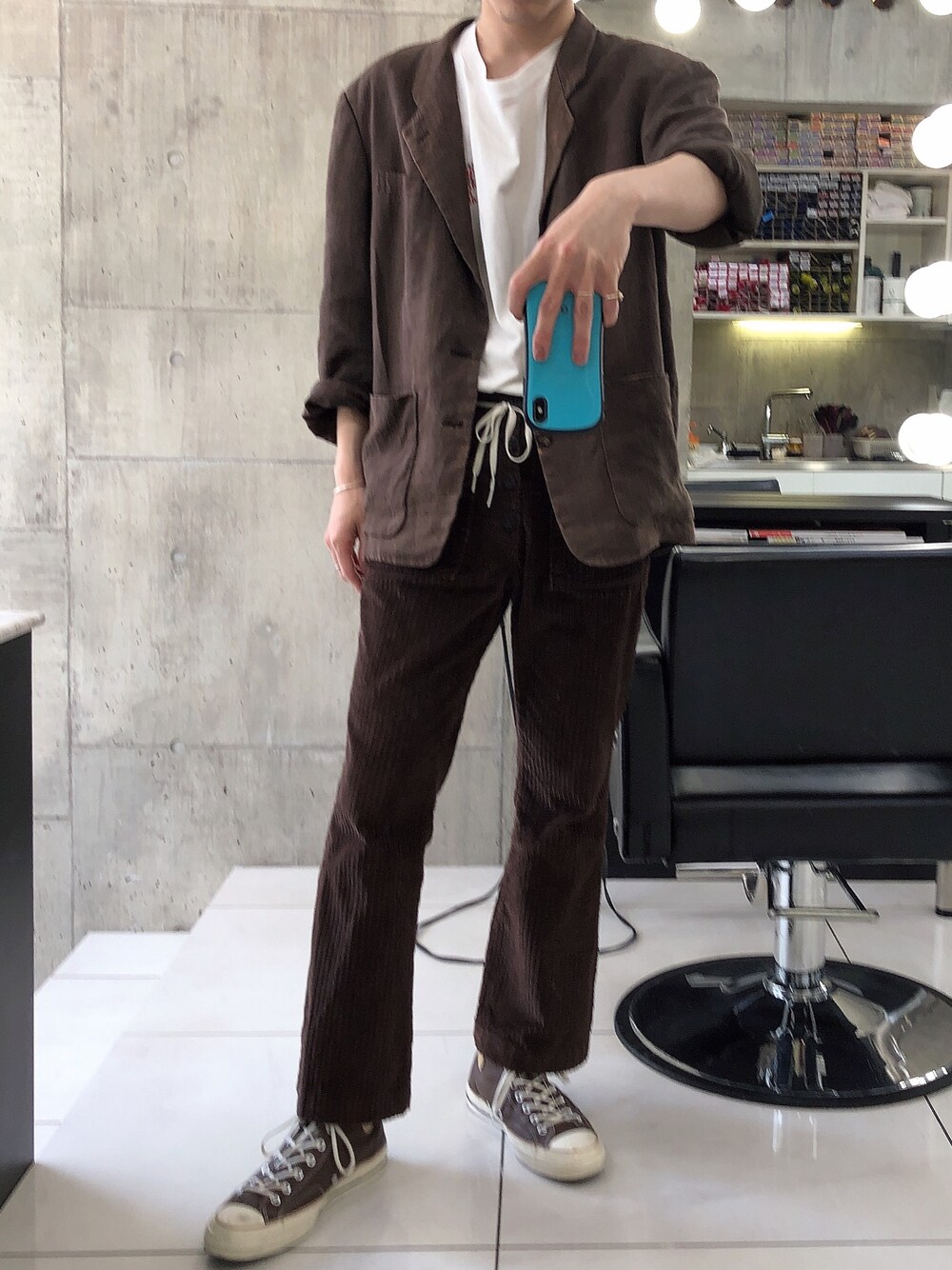 COMME des GARÇONS ブラウンビジネスジャケット COMME des GARCONSのテーラードジャケット（ブラウン系）を使っ