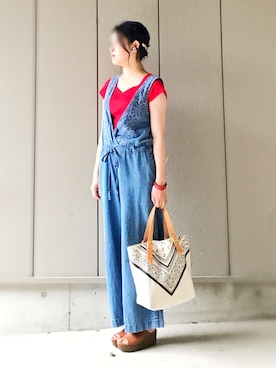 「CLEDRAN（クレドラン）のアイテム（アクセサリー）」を使った、ごまさん（レディース・160cm）の夏コーディネート