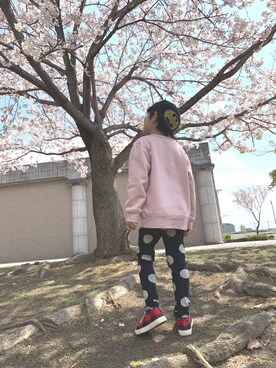 「H&M DIVIDED（エイチアンドエム　ディヴァイデッド）のアイテム（キャップ）」を使った、YOHさん（キッズ・120cm）の春コーディネート