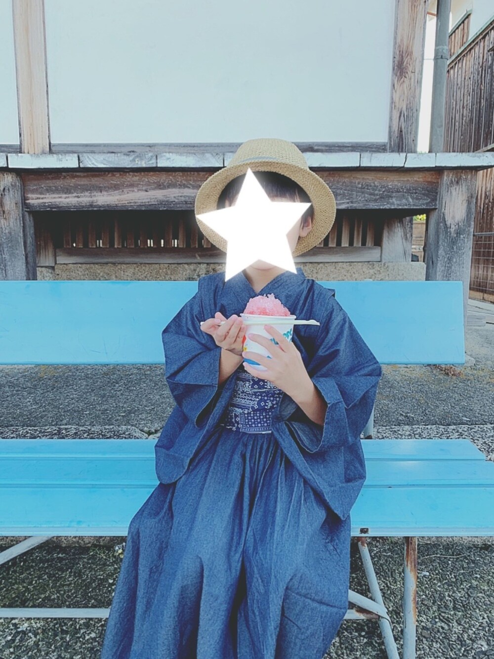 「CIAOPANIC TYPYのらくらく浴衣ボーイズ（浴衣、ブルー系）」を使った、YOHさん（キッズ・120cm）の夏コーディネートの1枚目の写真