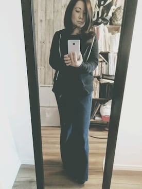「無印良品（ムジルシリョウヒン）のアイテム（その他アウター）」を使った、　　Harumi さん（レディース・163cm）の冬コーディネート