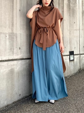 「ブラウスコーデ」｜mizukiさん（レディース・156cm）の夏コーディネート