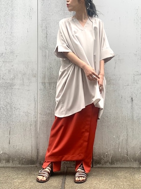 「赤パンツ」｜mizukiさん（レディース・156cm）の夏コーディネート