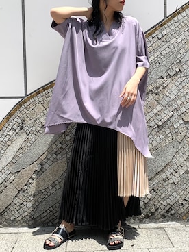 「OSMOSIS（オズモーシス）のアイテム」を使った、mizukiさん（レディース・156cm）の夏コーディネート