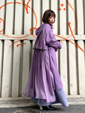 「バックデザイン」｜「アイテム（ジャケット/アウター）」を使った、mizukiさん（レディース・156cm）の夏コーディネート