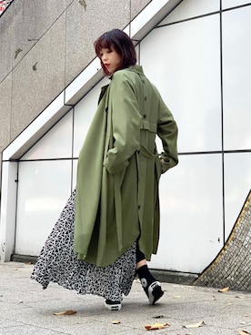 「OSMOSIS（オズモーシス）のアイテム（ジャケット/アウター）」を使った、mizukiさん（レディース・156cm）の秋コーディネート
