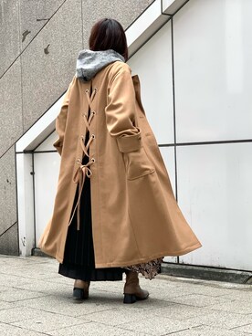 「OSMOSIS（オズモーシス）のアイテム（ジャケット/アウター）」を使った、mizukiさん（レディース・156cm）の秋コーディネート
