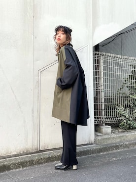 「OSMOSIS（オズモーシス）のアイテム（その他アウター）」を使った、mizukiさん（レディース・156cm）の冬コーディネート