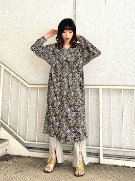 「OSMOSIS（オズモーシス）のアイテム（ワンピース/ドレス）」を使った、mizukiさん（レディース・156cm）の冬コーディネート