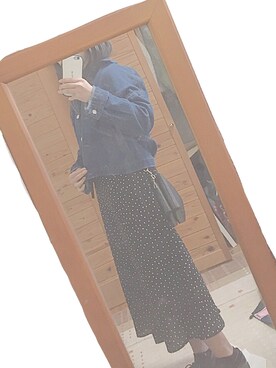 「GRL（グレイル）のアイテム（デニムジャケット）」を使った、凛さん（レディース・155cm）の春コーディネート