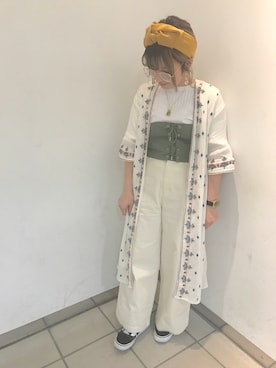 「コルセット」｜52tanさん（レディース・154cm）の春コーディネート