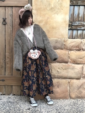 「apres jour（アプレジュール）のアイテム（ブルゾン）」を使った、52tanさん（レディース・154cm）の冬コーディネート