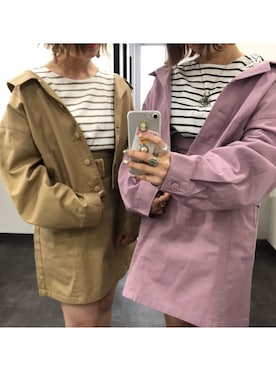 「apres jour（アプレジュール）のアイテム（ブルゾン）」を使った、52tanさん（レディース・154cm）の春コーディネート