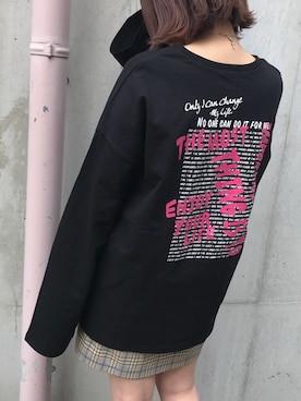 「apres jour（アプレジュール）のアイテム（Tシャツ/カットソー）」を使った、52tanさん（レディース・154cm）の春コーディネート