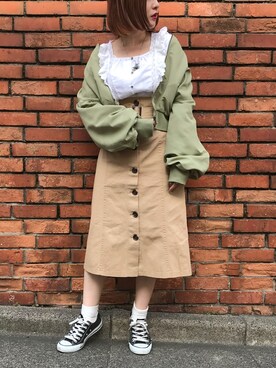 「apres jour（アプレジュール）のアイテム（ブルゾン）」を使った、52tanさん（レディース・154cm）の春コーディネート