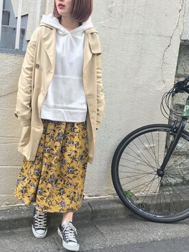 「apres jour（アプレジュール）のアイテム（ダッフルコート）」を使った、52tanさん（レディース・154cm）の春コーディネート